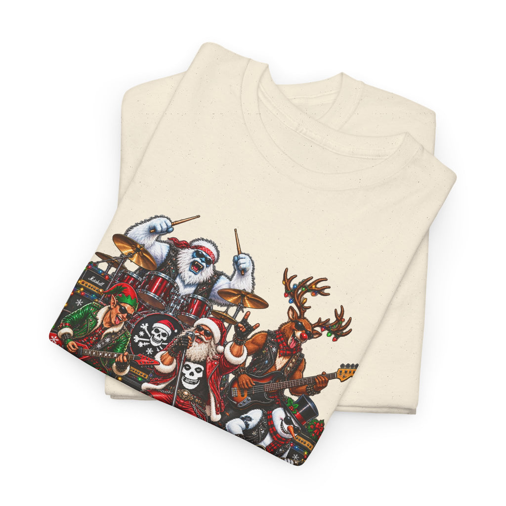 Festive Christmas Reindeer and Santa Crew T-Shirt