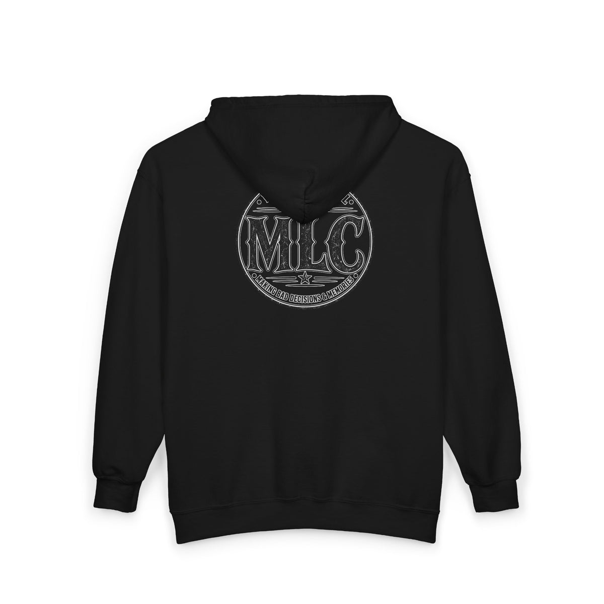 MLC Circle Logo Zip Hoodie - Vintage Moon & Stars Design