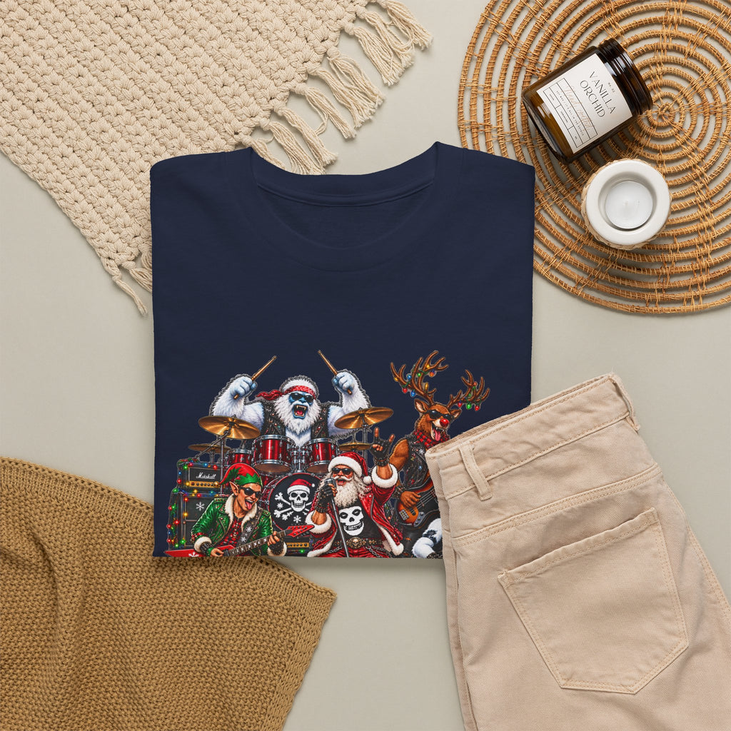 Festive Christmas Reindeer and Santa Crew T-Shirt