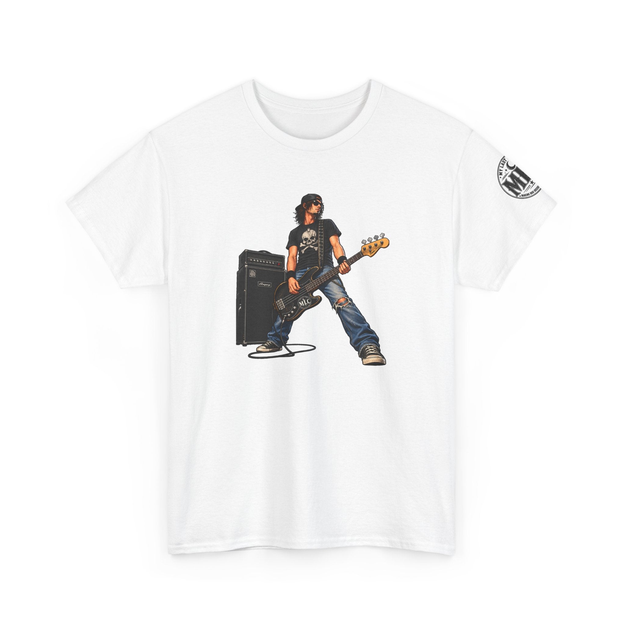 Bass Guitarist Rock Tee — Vintage Rock Band Music T-Shirt