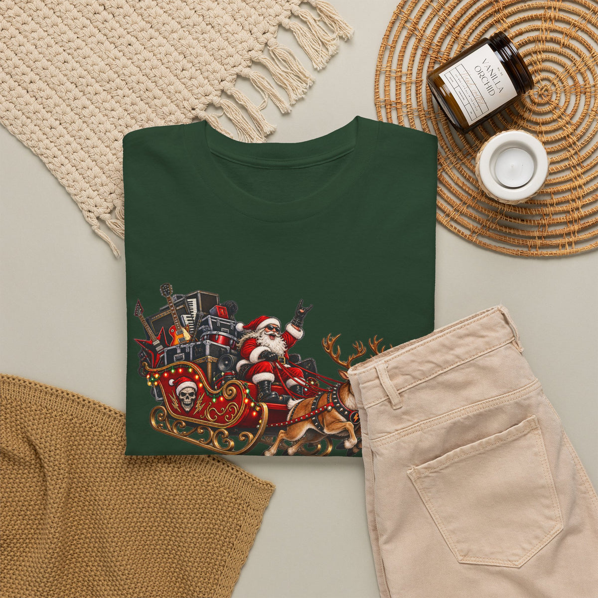 Festive Santa Sleigh Christmas T-Shirt