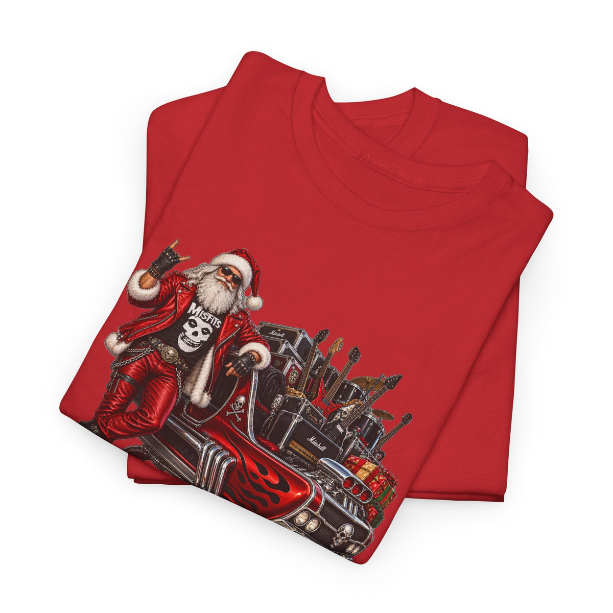 Santa Claus Christmas Hot Rod Tee