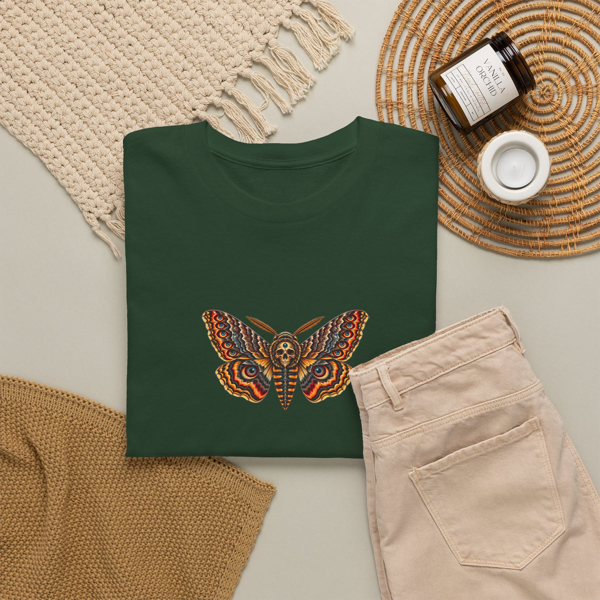 Mystical Moth and Sacred Geometry Graphic Tee