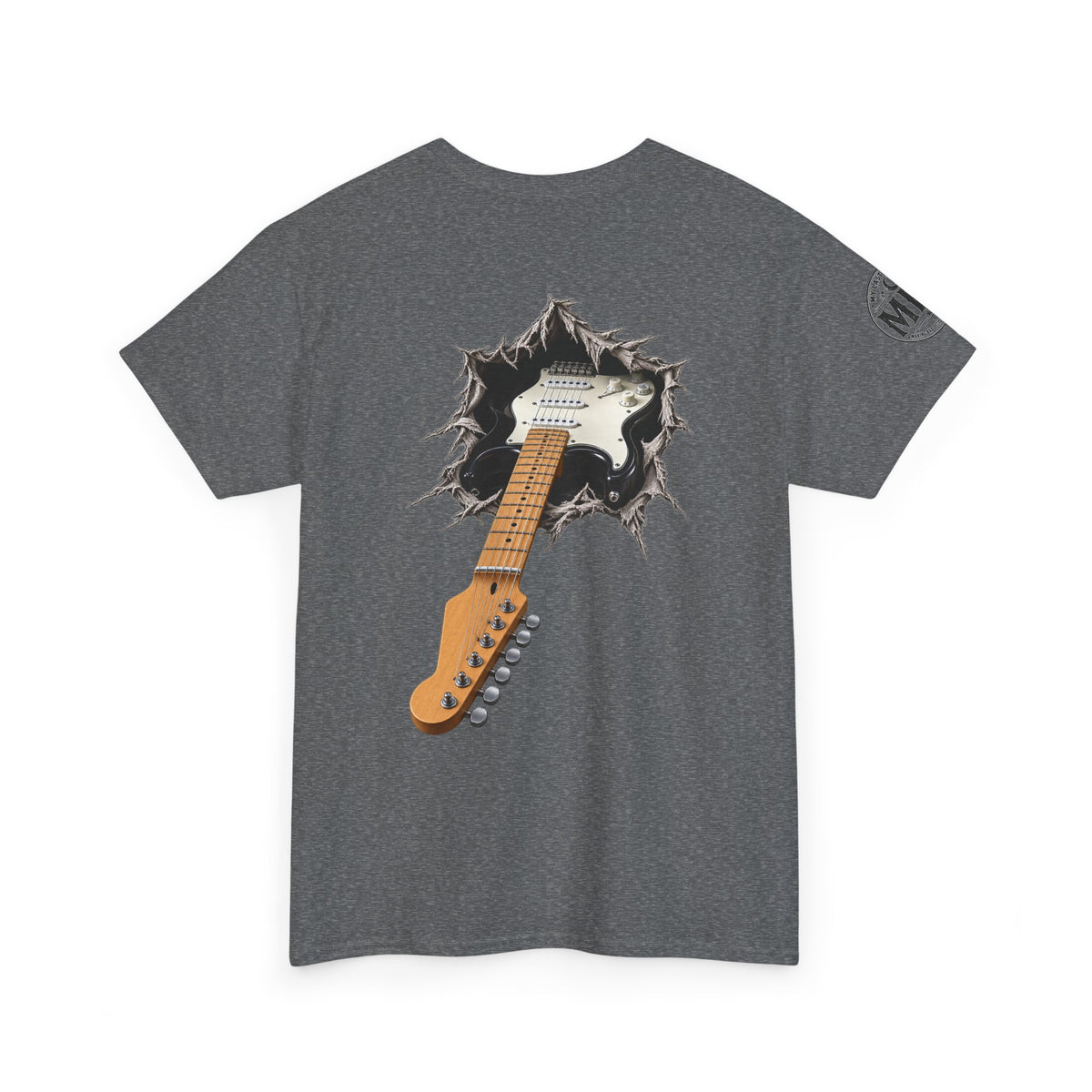 Electric Guitar Tee —  (Guitar Breaking Through Back)