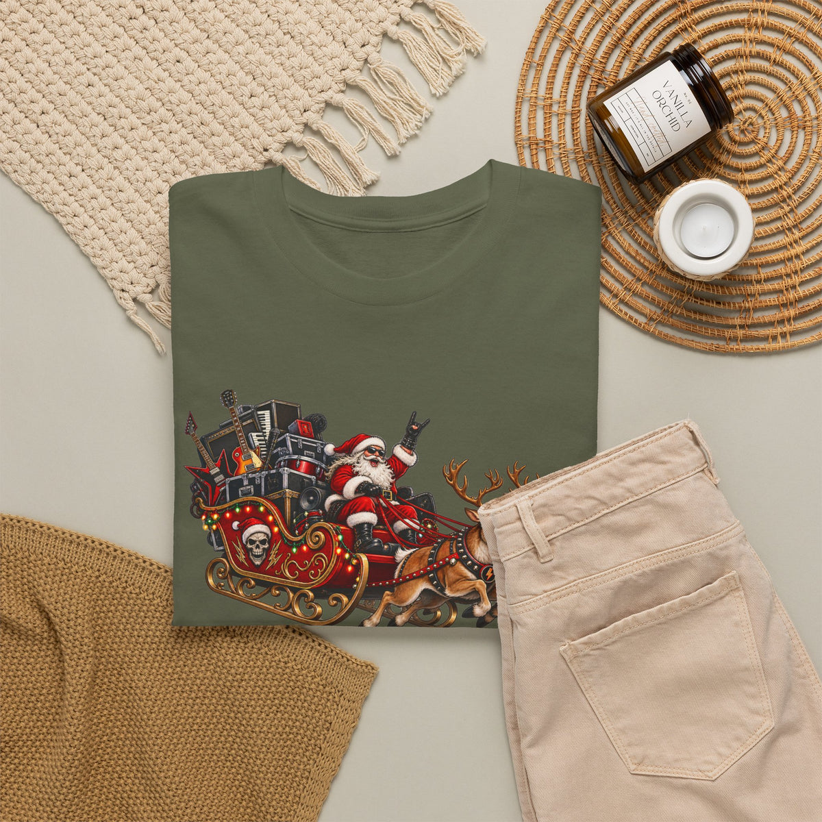 Festive Santa Sleigh Christmas T-Shirt