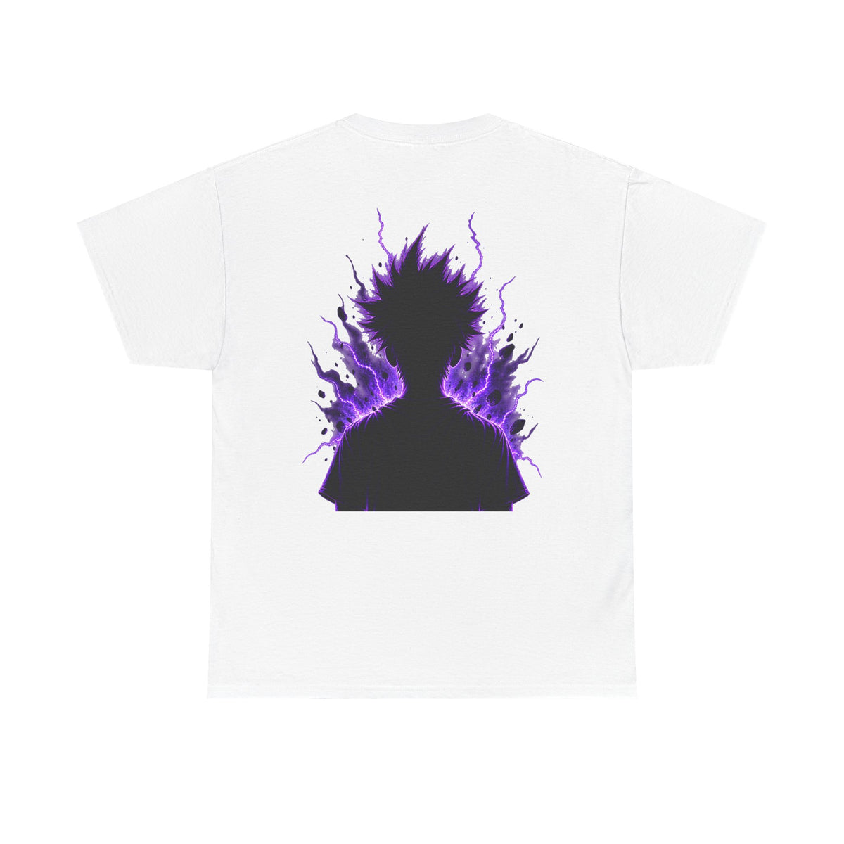 Electric Aura Tee — Purple Energy Silhouette T-Shirt
