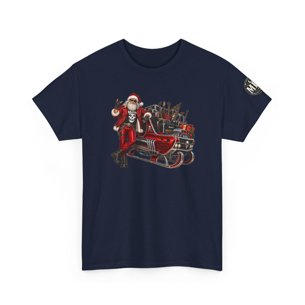 Santa Claus Christmas Hot Rod Tee