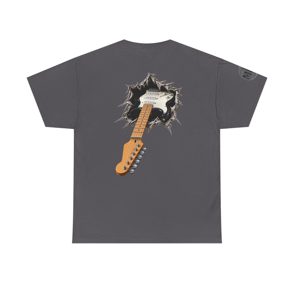 Electric Guitar Tee —  (Guitar Breaking Through Back)
