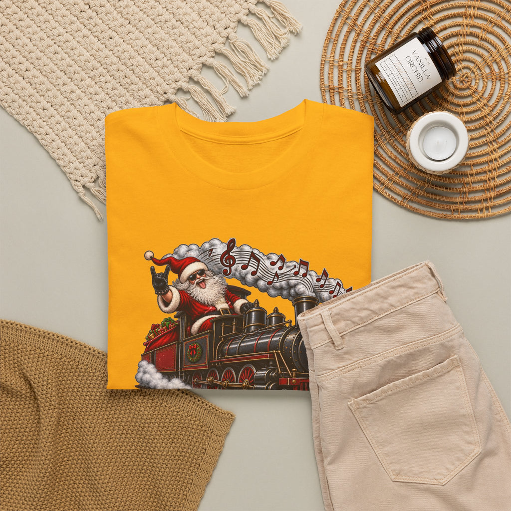 Christmas Train Santa Graphic T-Shirt
