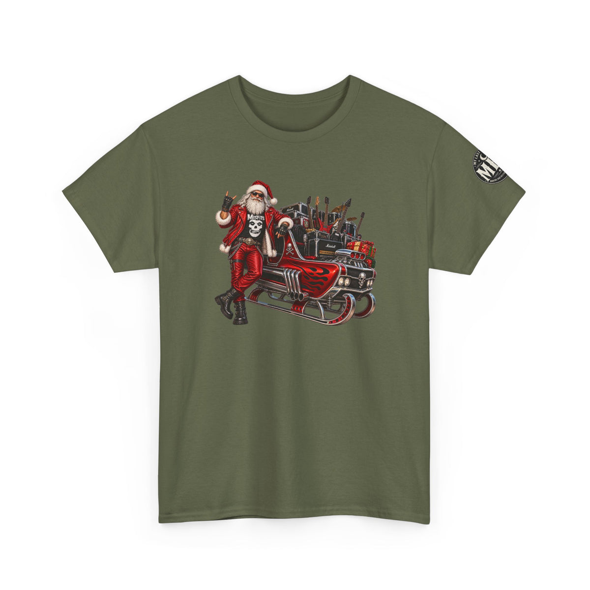 Santa Claus Christmas Hot Rod Tee
