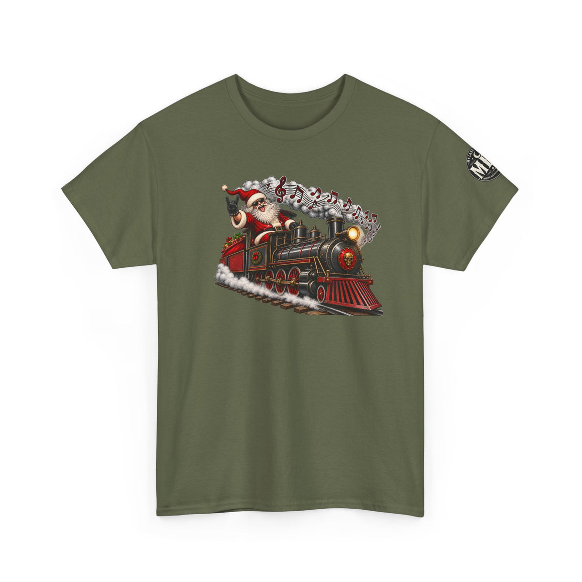 Christmas Train Santa Graphic T-Shirt