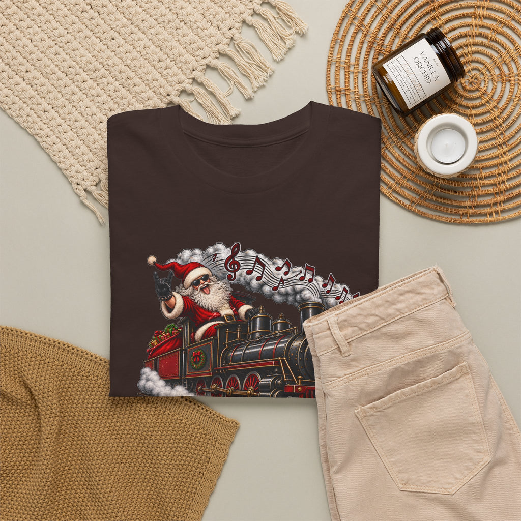Christmas Train Santa Graphic T-Shirt
