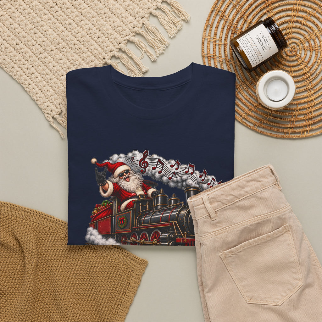 Christmas Train Santa Graphic T-Shirt