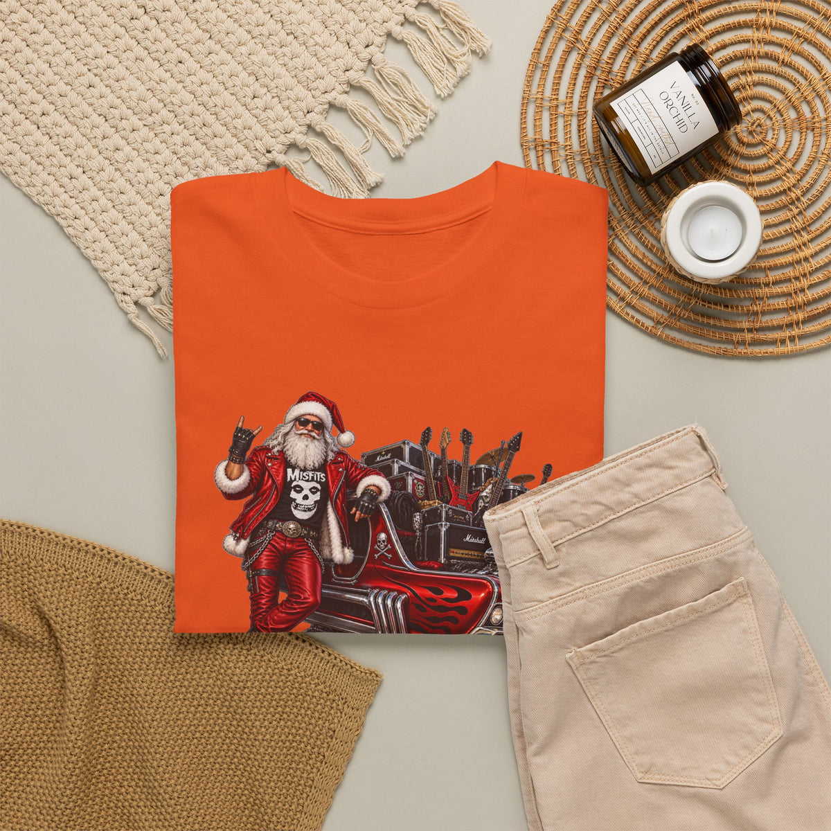 Santa Claus Christmas Hot Rod Tee