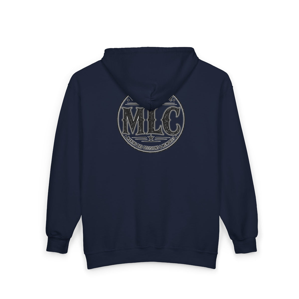 MLC Circle Logo Zip Hoodie - Vintage Moon & Stars Design