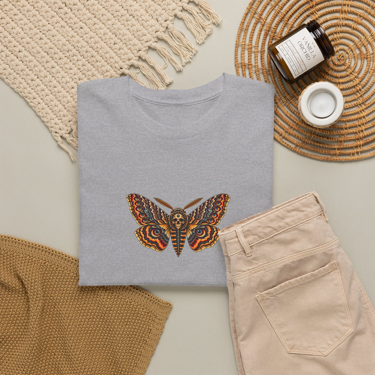Mystical Moth and Sacred Geometry Graphic Tee
