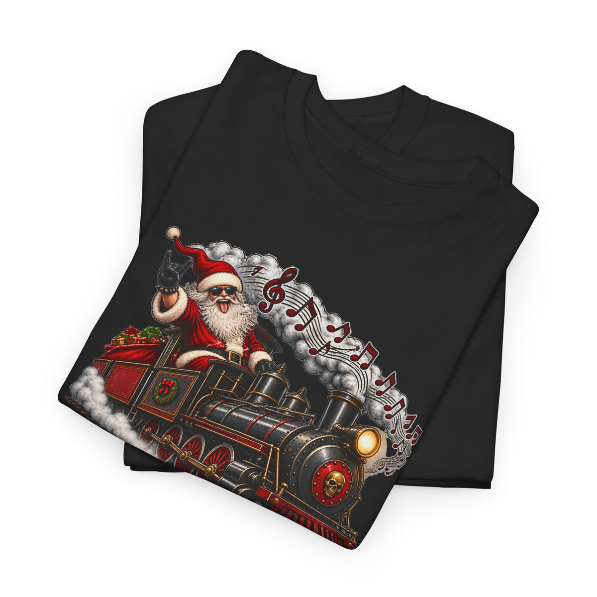 Christmas Train Santa Graphic T-Shirt