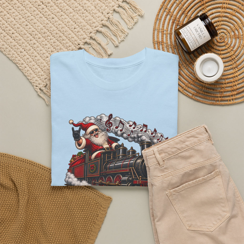Christmas Train Santa Graphic T-Shirt