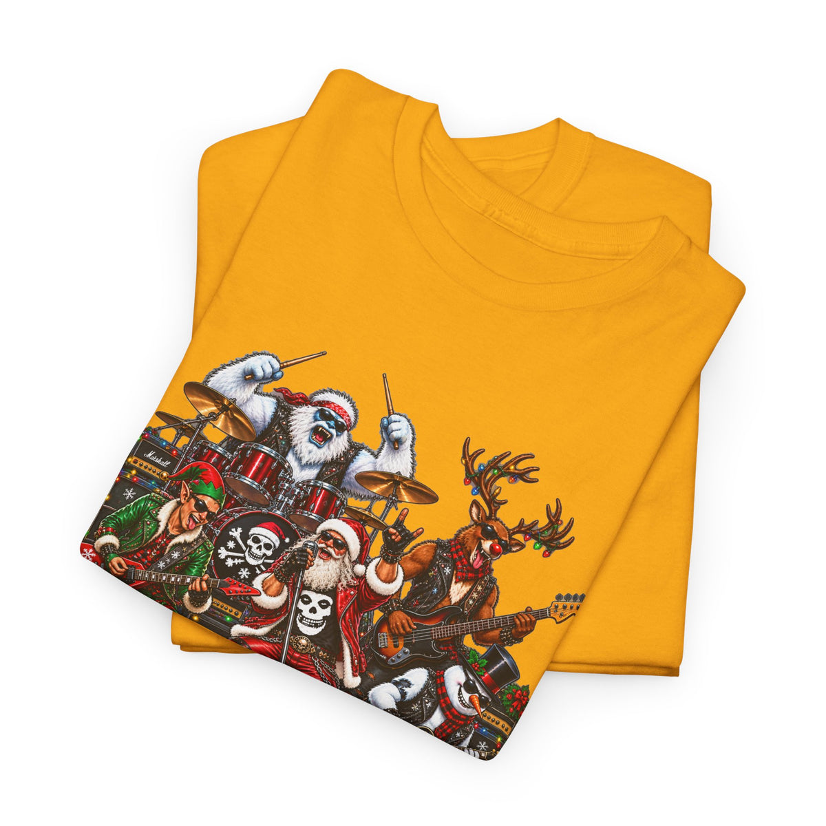 Festive Christmas Reindeer and Santa Crew T-Shirt