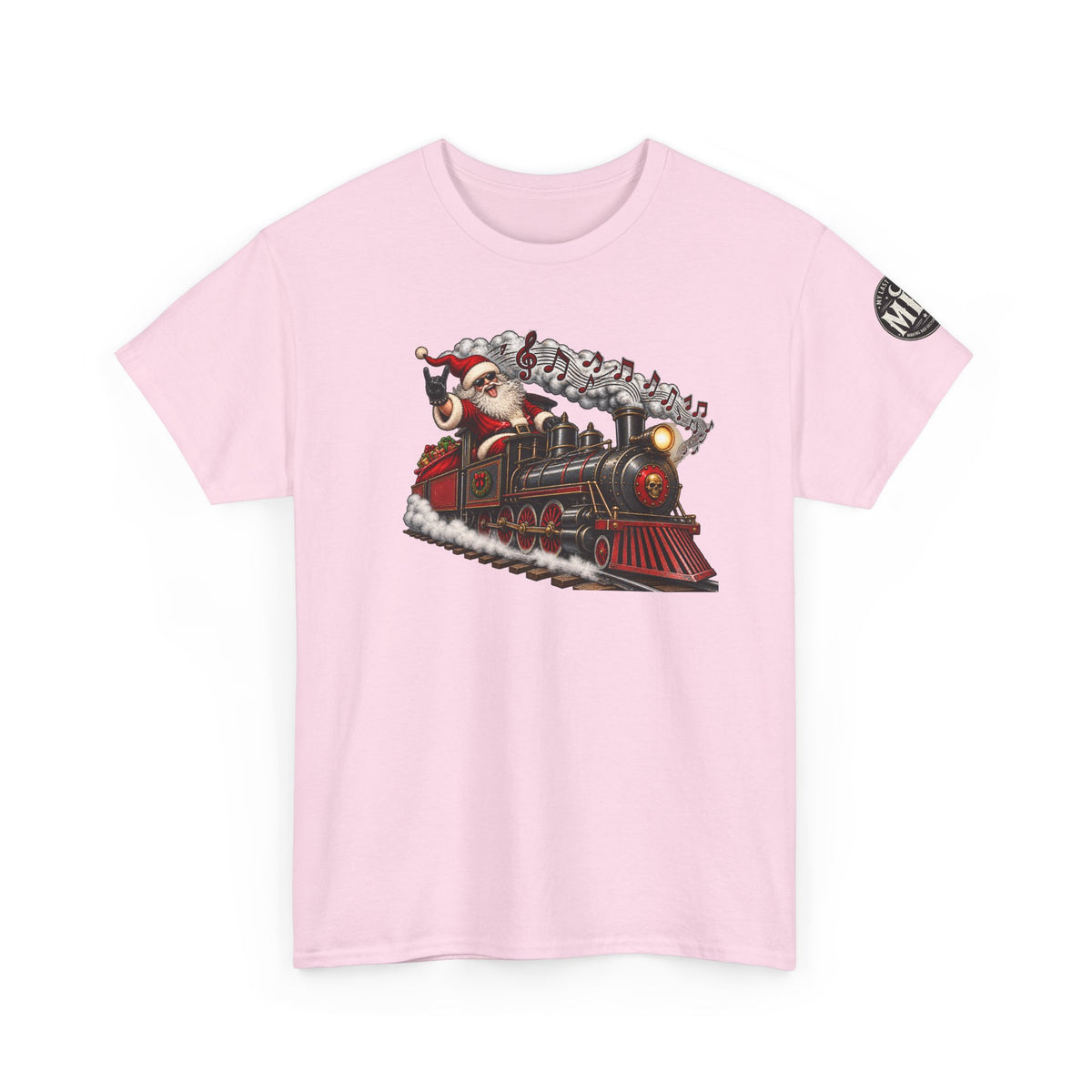 Christmas Train Santa Graphic T-Shirt