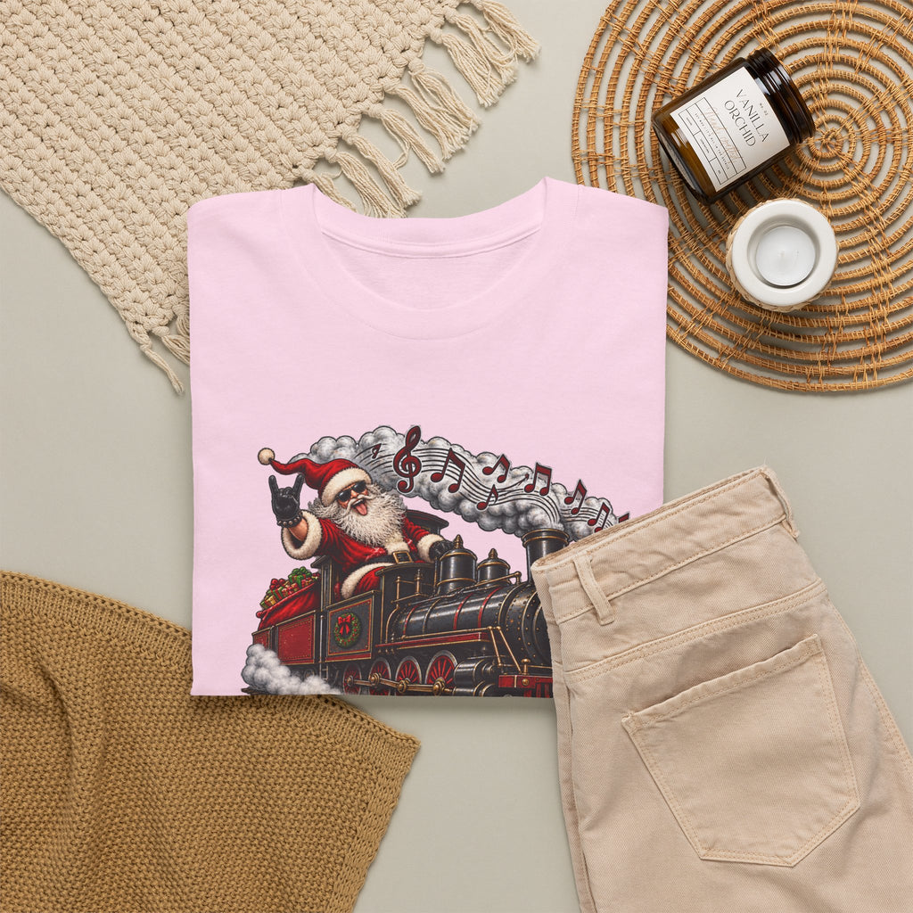 Christmas Train Santa Graphic T-Shirt