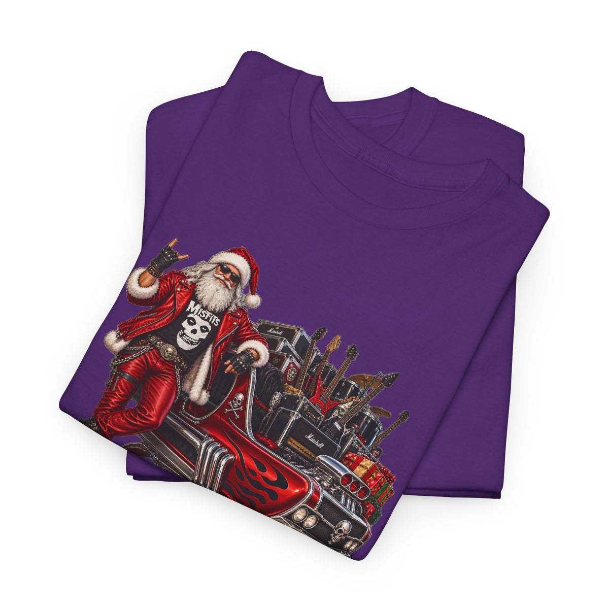 Santa Claus Christmas Hot Rod Tee