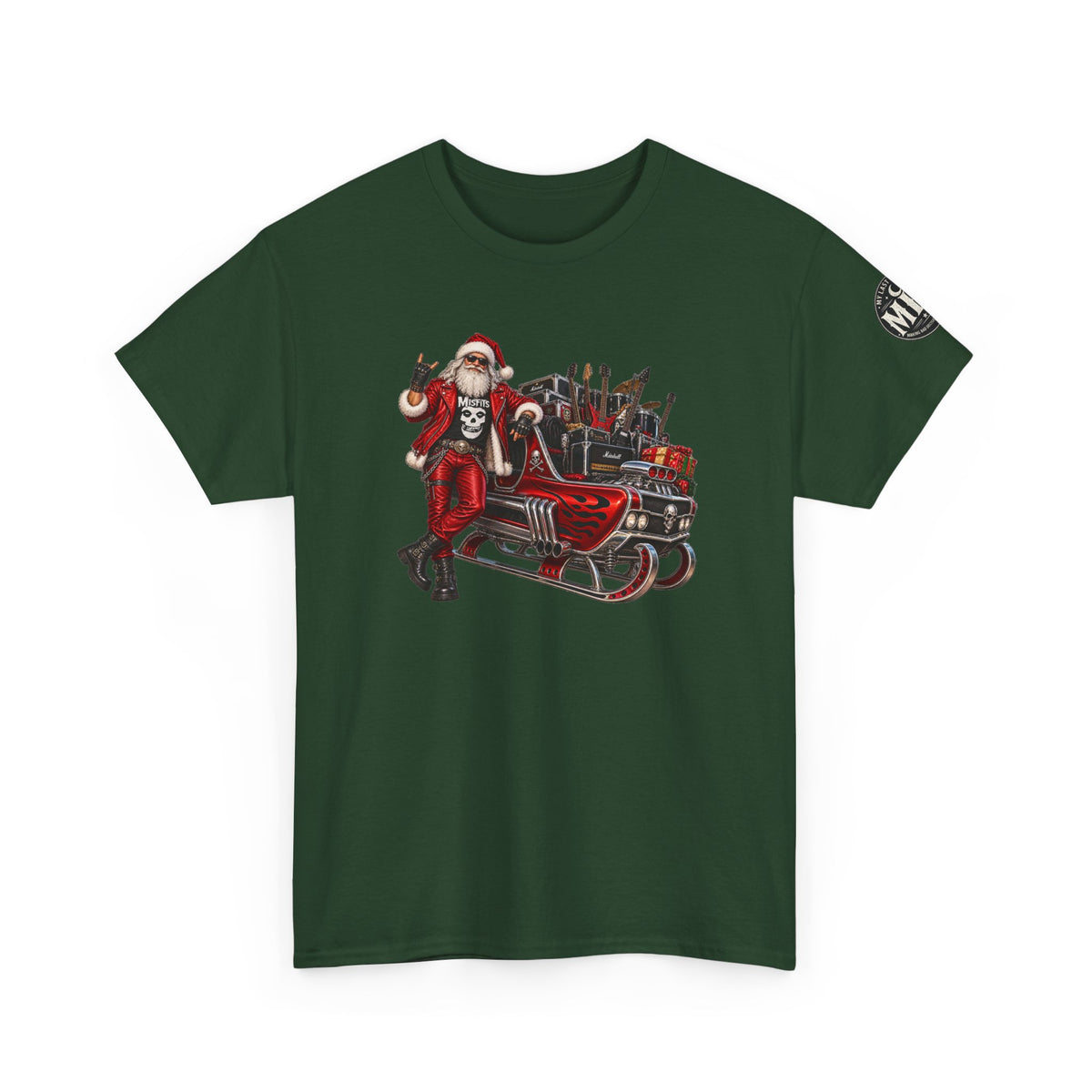 Santa Claus Christmas Hot Rod Tee