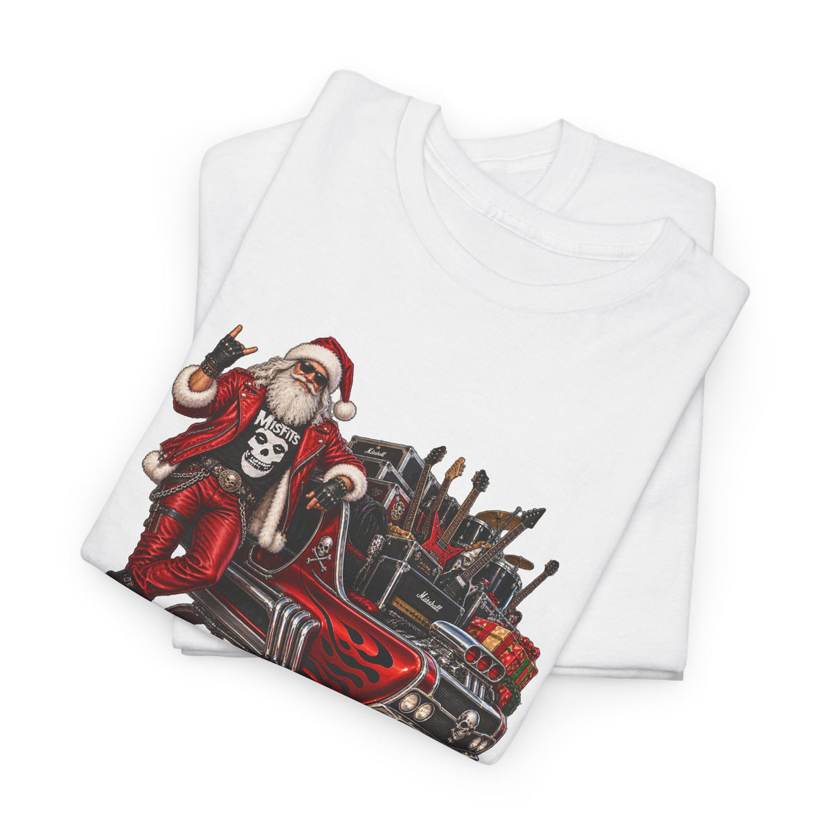 Santa Claus Christmas Hot Rod Tee