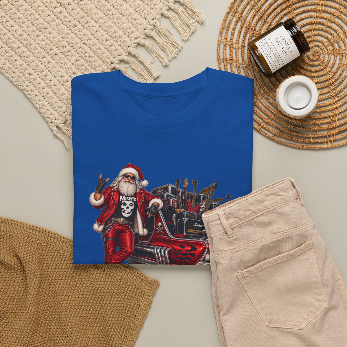 Santa Claus Christmas Hot Rod Tee