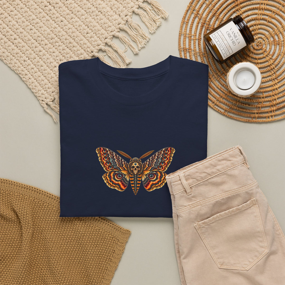 Mystical Moth and Sacred Geometry Graphic Tee