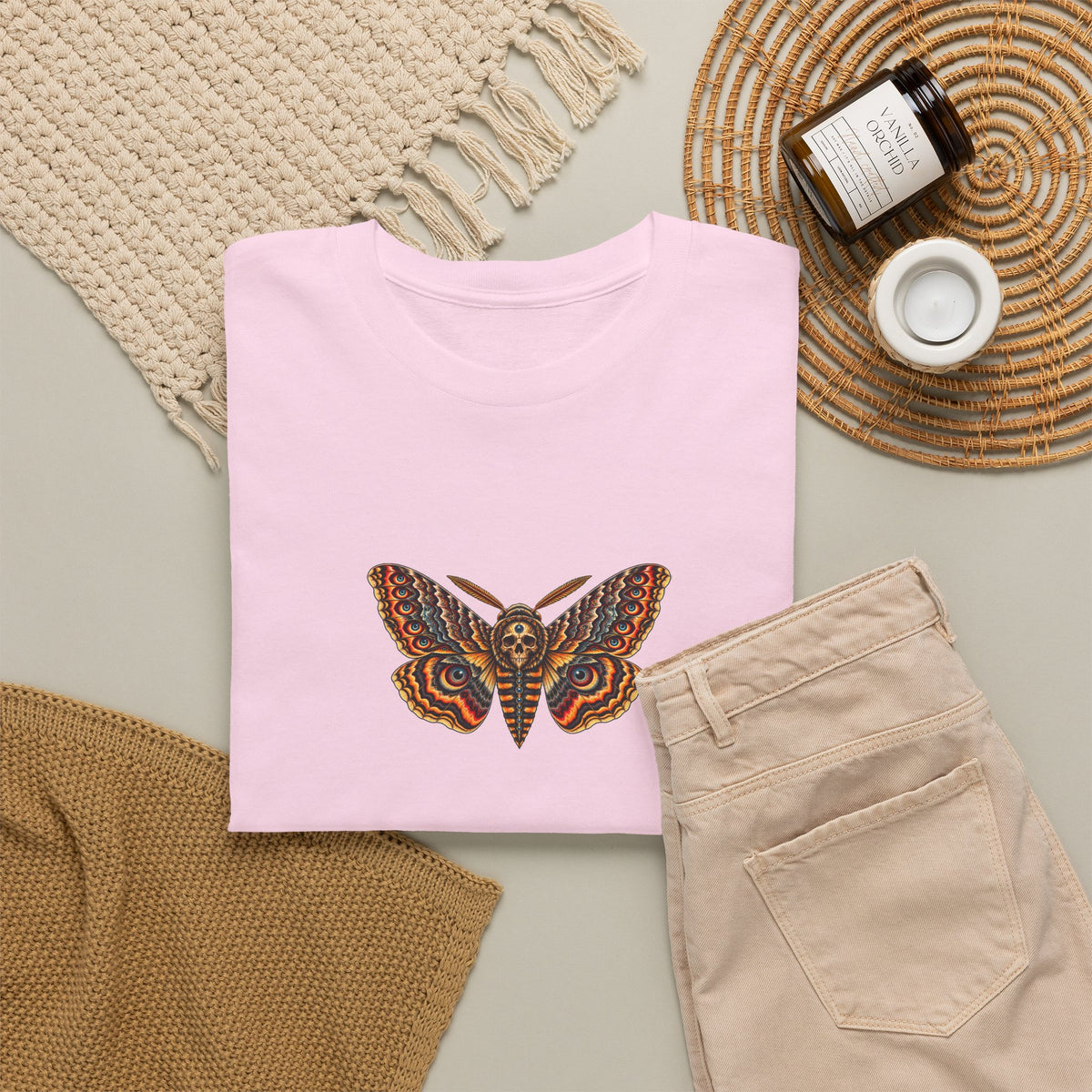 Mystical Moth and Sacred Geometry Graphic Tee