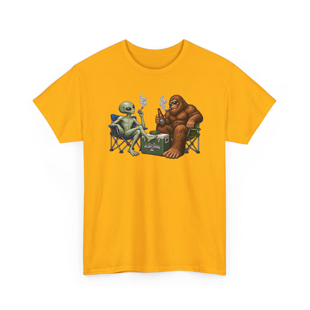 Alien & bigfoot burning one