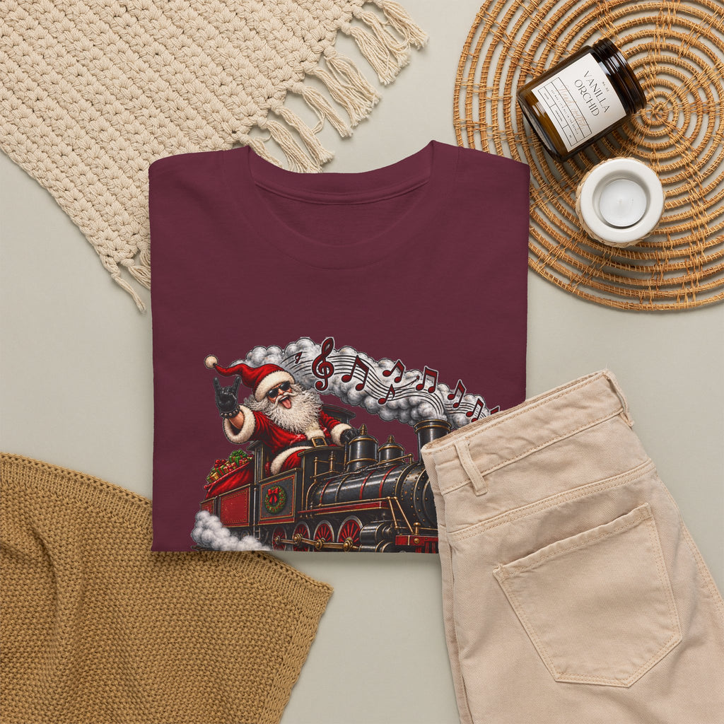 Christmas Train Santa Graphic T-Shirt