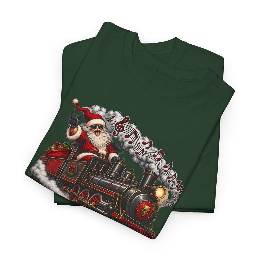 Christmas Train Santa Graphic T-Shirt
