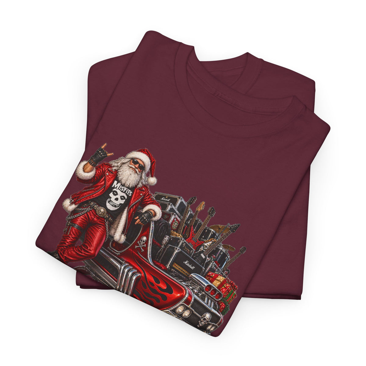 Santa Claus Christmas Hot Rod Tee
