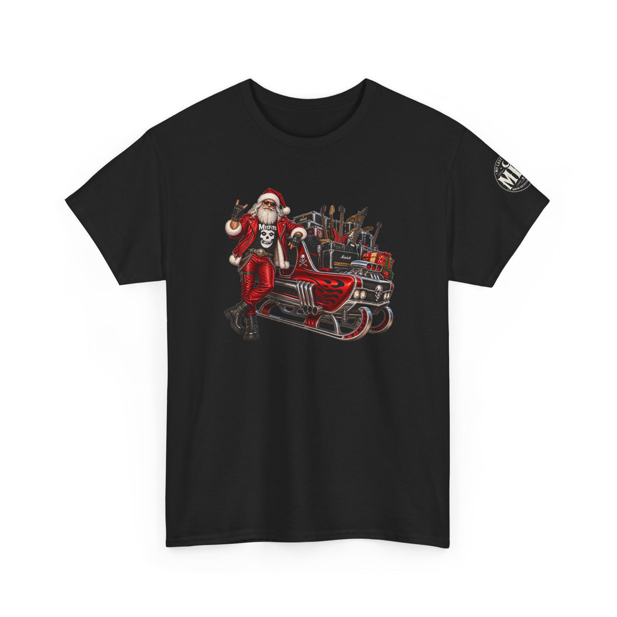 Santa Claus Christmas Hot Rod Tee