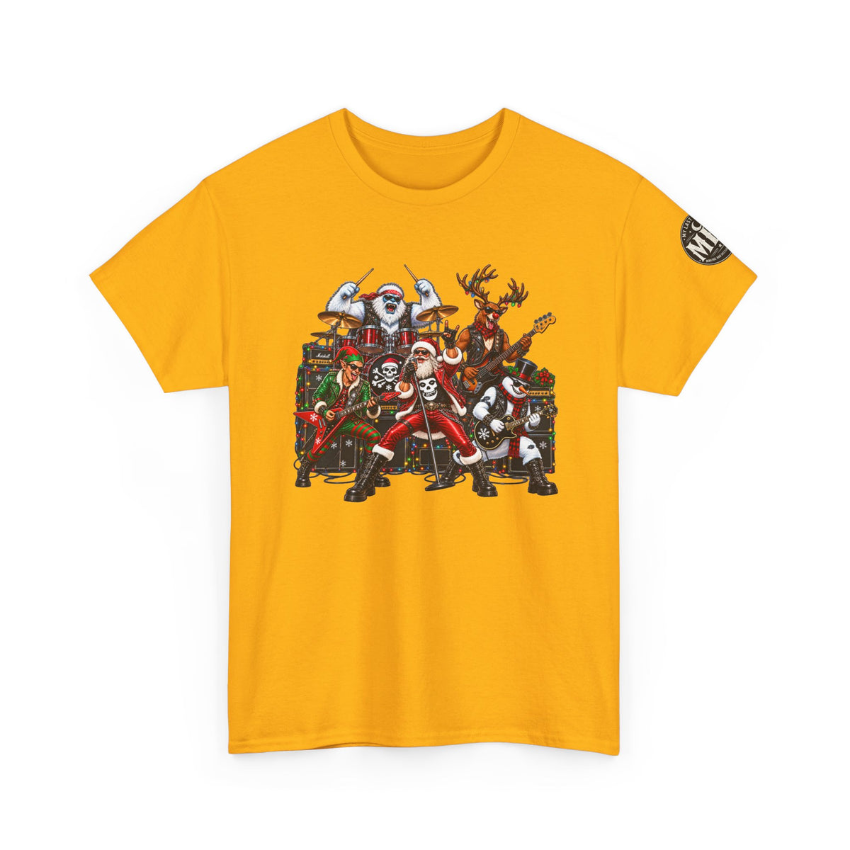 Festive Christmas Reindeer and Santa Crew T-Shirt