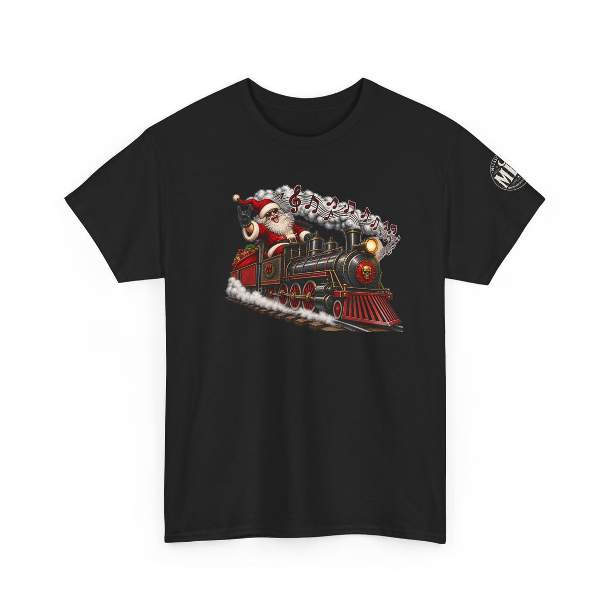 Christmas Train Santa Graphic T-Shirt