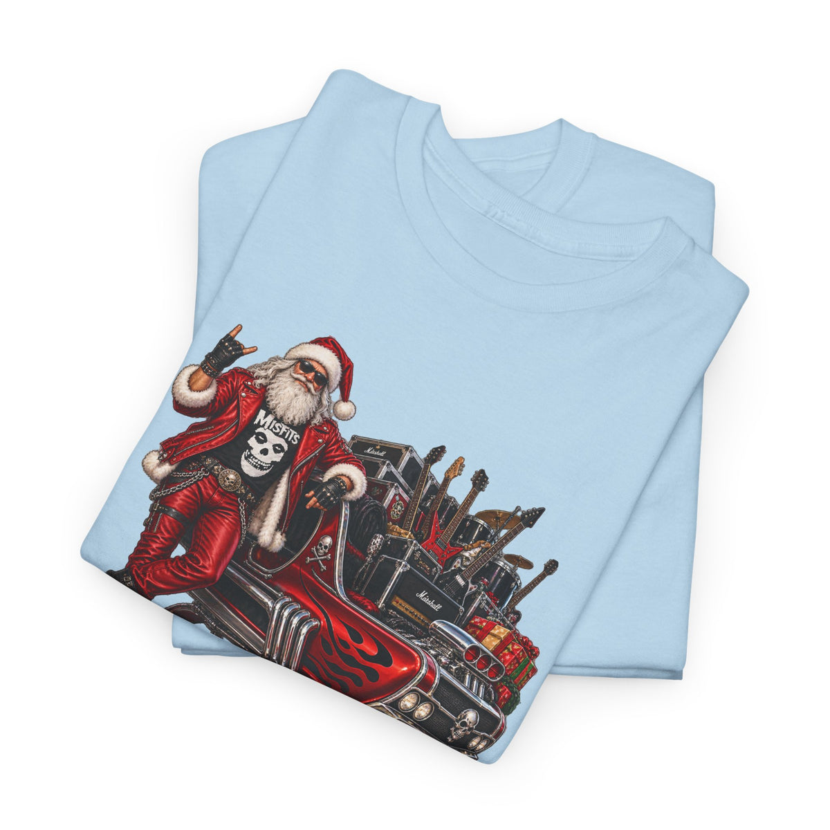 Santa Claus Christmas Hot Rod Tee